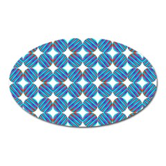 Geometric Dots Pattern Rainbow Oval Magnet