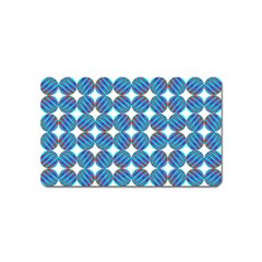 Geometric Dots Pattern Rainbow Magnet (Name Card)