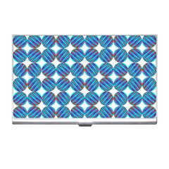 Geometric Dots Pattern Rainbow Business Card Holders by Celenk