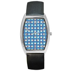 Geometric Dots Pattern Rainbow Barrel Style Metal Watch