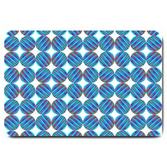 Geometric Dots Pattern Rainbow Large Doormat 