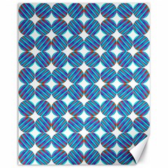 Geometric Dots Pattern Rainbow Canvas 11  x 14  