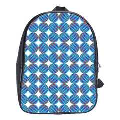 Geometric Dots Pattern Rainbow School Bag (Large)