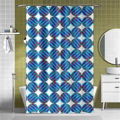 Geometric Dots Pattern Rainbow Shower Curtain 48  x 72  (Small) 