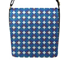 Geometric Dots Pattern Rainbow Flap Messenger Bag (L) 