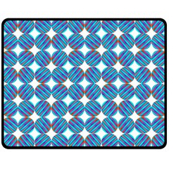 Geometric Dots Pattern Rainbow Double Sided Fleece Blanket (Medium) 