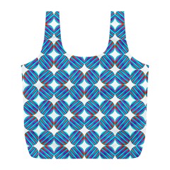 Geometric Dots Pattern Rainbow Full Print Recycle Bags (L) 