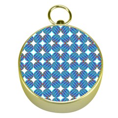 Geometric Dots Pattern Rainbow Gold Compasses