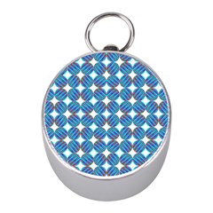 Geometric Dots Pattern Rainbow Mini Silver Compasses by Celenk