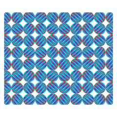 Geometric Dots Pattern Rainbow Double Sided Flano Blanket (Small) 