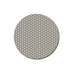 Background Website Pattern Soft Rubber Round Coaster (4 pack)  Front