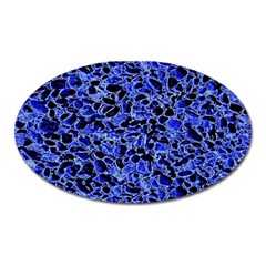 Texture Structure Electric Blue Oval Magnet by Celenk