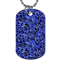 Texture Structure Electric Blue Dog Tag (two Sides) by Celenk