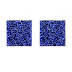 Texture Structure Electric Blue Cufflinks (square) by Celenk