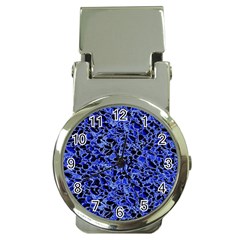 Texture Structure Electric Blue Money Clip Watches by Celenk