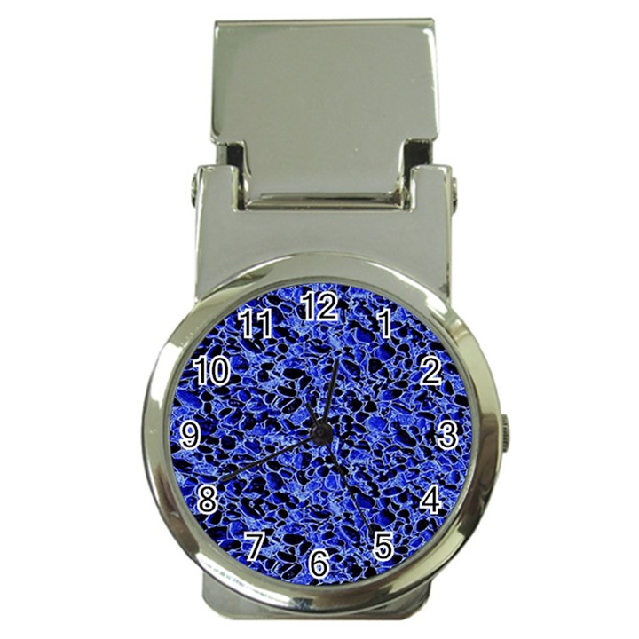 Texture Structure Electric Blue Money Clip Watches