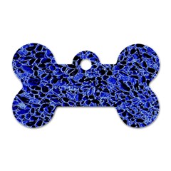 Texture Structure Electric Blue Dog Tag Bone (one Side) by Celenk