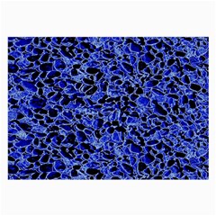 Texture Structure Electric Blue Large Glasses Cloth by Celenk