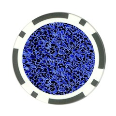 Texture Structure Electric Blue Poker Chip Card Guard by Celenk