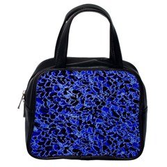 Texture Structure Electric Blue Classic Handbags (one Side) by Celenk