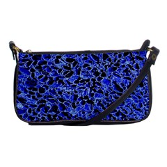 Texture Structure Electric Blue Shoulder Clutch Bags by Celenk