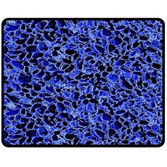 Texture Structure Electric Blue Fleece Blanket (medium)  by Celenk