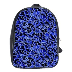 Texture Structure Electric Blue School Bag (xl) by Celenk