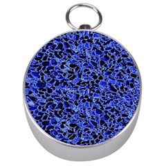 Texture Structure Electric Blue Silver Compasses by Celenk