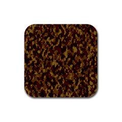 Camouflage Tarn Forest Texture Rubber Square Coaster (4 Pack)  by Celenk