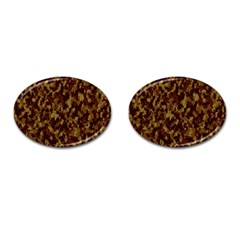 Camouflage Tarn Forest Texture Cufflinks (Oval)