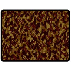 Camouflage Tarn Forest Texture Double Sided Fleece Blanket (Large) 