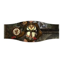 Steampunk, Steampunk Women With Clocks And Gears Stretchable Headband by FantasyWorld7