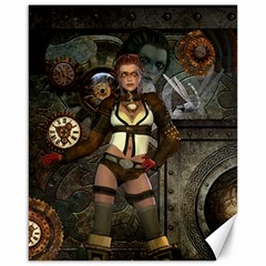 Steampunk, Steampunk Women With Clocks And Gears Canvas 16  X 20   by FantasyWorld7