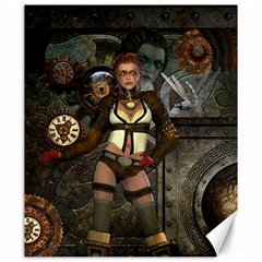 Steampunk, Steampunk Women With Clocks And Gears Canvas 20  x 24  