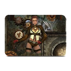 Steampunk, Steampunk Women With Clocks And Gears Plate Mats by FantasyWorld7