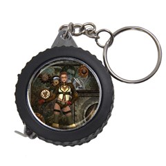 Steampunk, Steampunk Women With Clocks And Gears Measuring Tape by FantasyWorld7