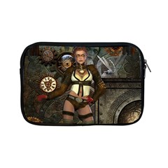 Steampunk, Steampunk Women With Clocks And Gears Apple Ipad Mini Zipper Cases by FantasyWorld7