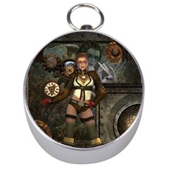 Steampunk, Steampunk Women With Clocks And Gears Silver Compasses by FantasyWorld7