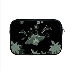 Surfboard With Dolphin, Flowers, Palm And Turtle Apple Macbook Pro 15  Zipper Case by FantasyWorld7