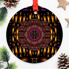 A Flaming Star Is Born On The  Metal Sky Ornament (round) by pepitasart