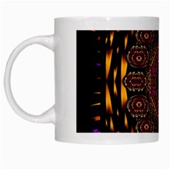 A Flaming Star Is Born On The  Metal Sky White Mugs by pepitasart