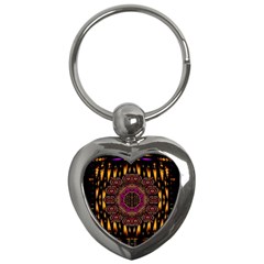 A Flaming Star Is Born On The  Metal Sky Key Chains (heart)  by pepitasart