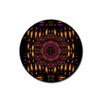 A Flaming Star Is Born On The  Metal Sky Rubber Round Coaster (4 pack)  Front