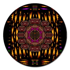 A Flaming Star Is Born On The  Metal Sky Magnet 5  (round) by pepitasart