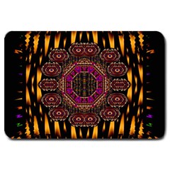 A Flaming Star Is Born On The  Metal Sky Large Doormat  by pepitasart