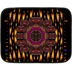 A Flaming Star Is Born On The  Metal Sky Fleece Blanket (mini) by pepitasart