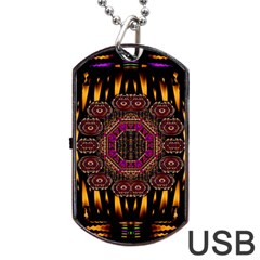 A Flaming Star Is Born On The  Metal Sky Dog Tag Usb Flash (two Sides) by pepitasart