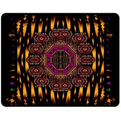 A Flaming Star Is Born On The  Metal Sky Double Sided Fleece Blanket (medium)  by pepitasart