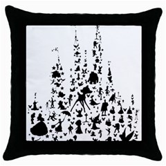 Happiest Castle On Earth Throw Pillow Case (black) by SandiTyche