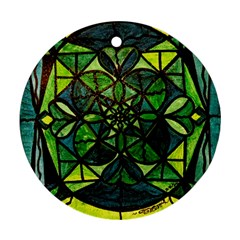 Green - Round Ornament (two Sides) by tealswan